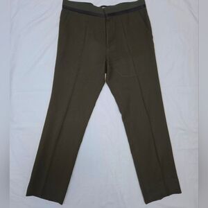 Haider Ackermann Olive Wool Lined Trousers 48